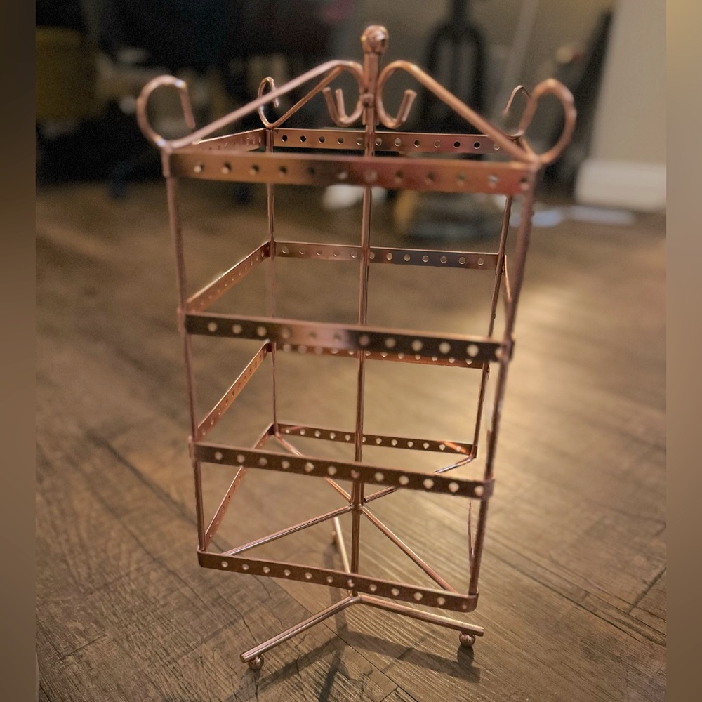 Copper erring and necklace holder